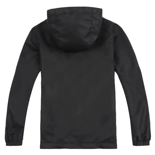 Jingle Bongala Kids Waterproof Rain Jackets Lightweight Raincoats Fleece & Knitted Lining Hooded Windbreaker for Boys Girls - 3