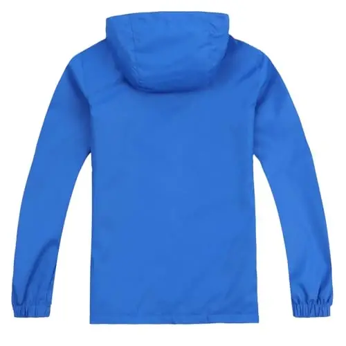 Jingle Bongala Kids Waterproof Rain Jackets Lightweight Raincoats Fleece & Knitted Lining Hooded Windbreaker for Boys Girls - 3