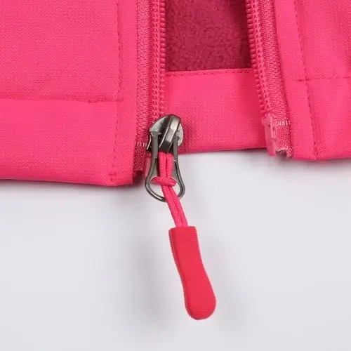 Jingle Bongala Kids Waterproof Rain Jackets Lightweight Raincoats Fleece & Knitted Lining Hooded Windbreaker for Boys Girls - 5