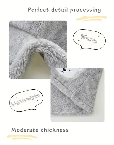 JingleBaBa Unisex Baby Fleece Jacket Winter Sherpa Lined Hoodie For Girls Boys Cute Bear Ear Baby Outerwear 12M-5T - MODAZONE (1)