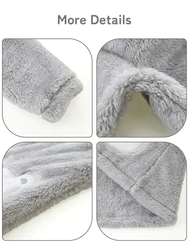 JingleBaBa Unisex Baby Fleece Jacket Winter Sherpa Lined Hoodie For Girls Boys Cute Bear Ear Baby Outerwear 12M-5T - 3