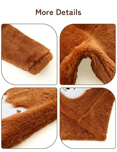 JingleBaBa Unisex Baby Fleece Jacket Winter Sherpa Lined Hoodie For Girls Boys Cute Bear Ear Baby Outerwear 12M-5T - 2