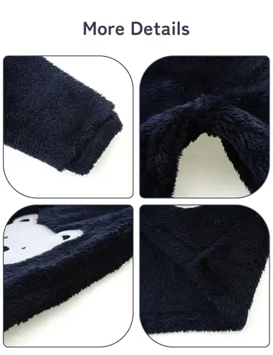JingleBaBa Unisex Chaqaloq Jun Kurtkasi Qishki Sherpa Astarlı Kapüşonlu Qizlar Bolalar uchun Yoqimli Ayiq Quloq Chaqaloq Ustki Kiyim 12M-5T - 3