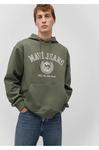 Jins naqshli yashil svitshot 0s10201-71581-Yashil - MAVI (1)