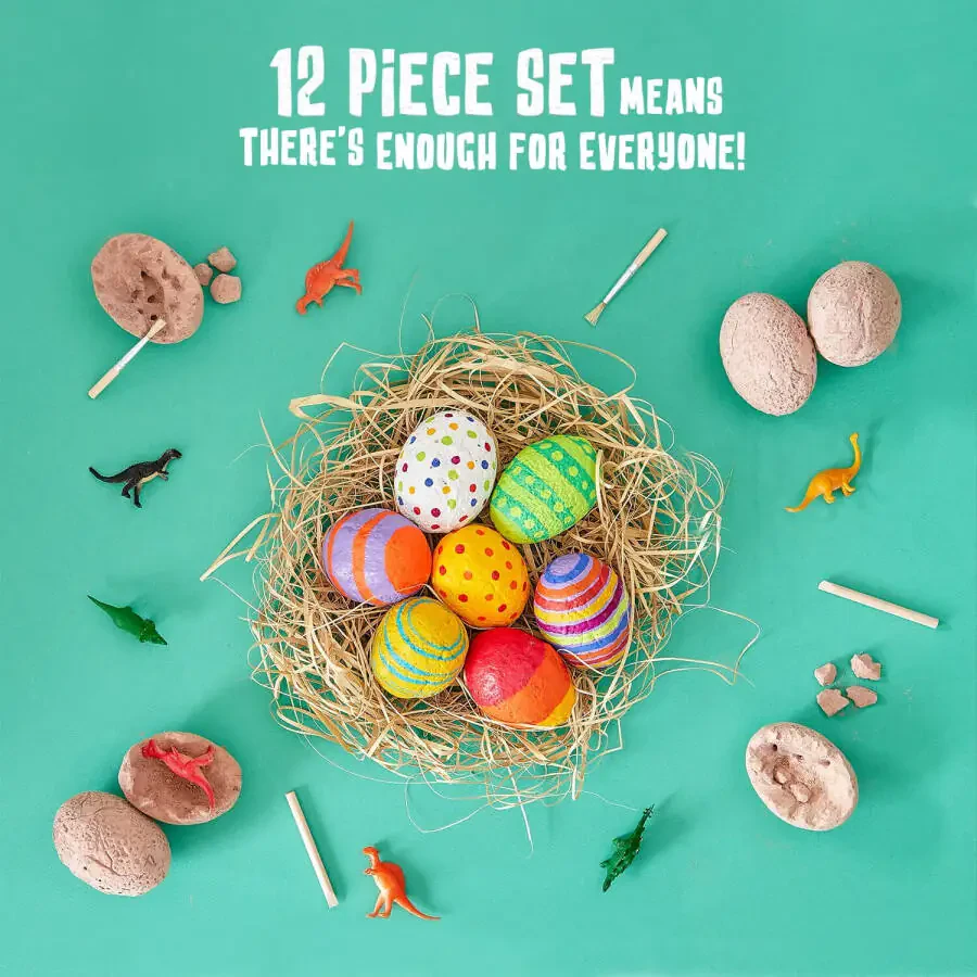 JitteryGit Dinosaur Eggs Stem Toys for Boys, Dino Excavation Fossil for Ages 3 4 5 6 7 - 6