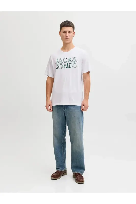 Jjejeff Logo Tee Ss Sn Beyaz Erkek T-Shirt 12288536 - Beyaz-Jjejeff - 2