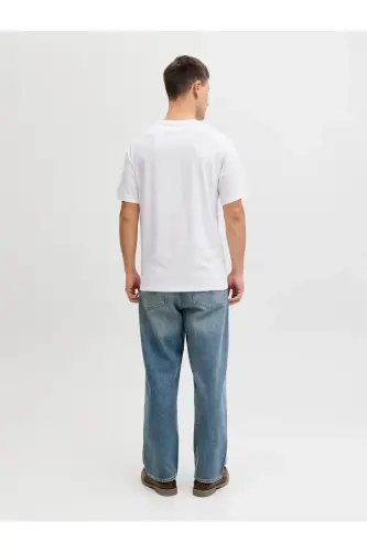 Jjejeff Logo Tee Ss Sn Beyaz Erkek T-Shirt 12288536 - Beyaz-Jjejeff - 4