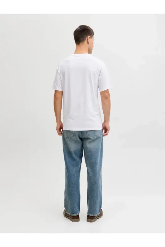 Jjejeff Logo Tee Ss Sn Beyaz Erkek T-Shirt 12288536 - Beyaz-Jjejeff - 4