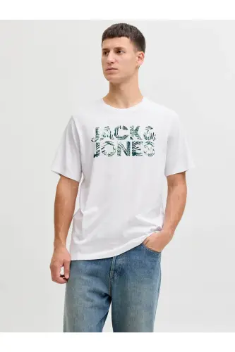 Jjejeff Logo Tee Ss Sn Beyaz Erkek T-Shirt 12288536 - Beyaz-Jjejeff 