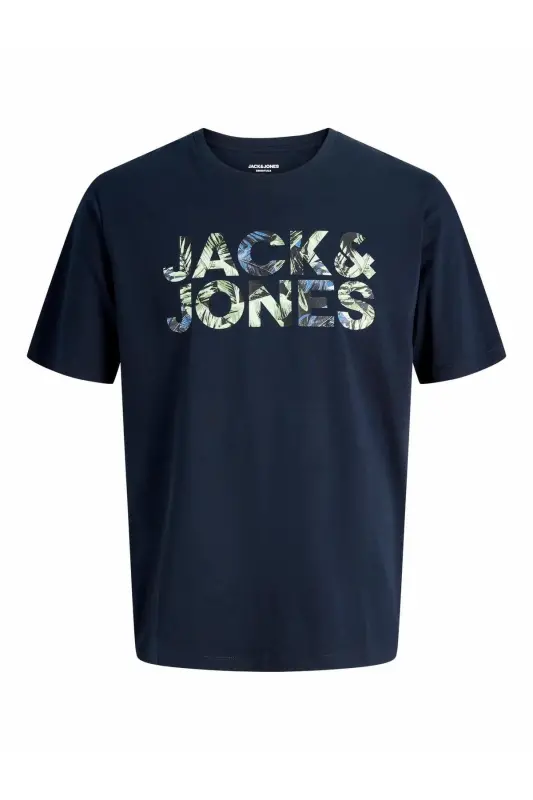 Jjejeff Logo Tee Ss Sn Lacivert Erkek T-Shirt 12288536 - Lacivert-Jjejeff - 4