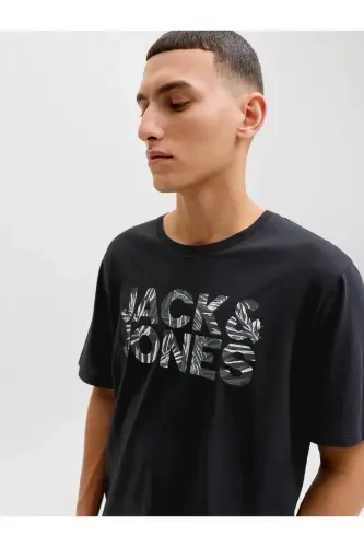 Jjejeff Logo Tee Ss Sn Siyah Erkek T-Shirt 12288536 - Siyah-Jjejeff - 3