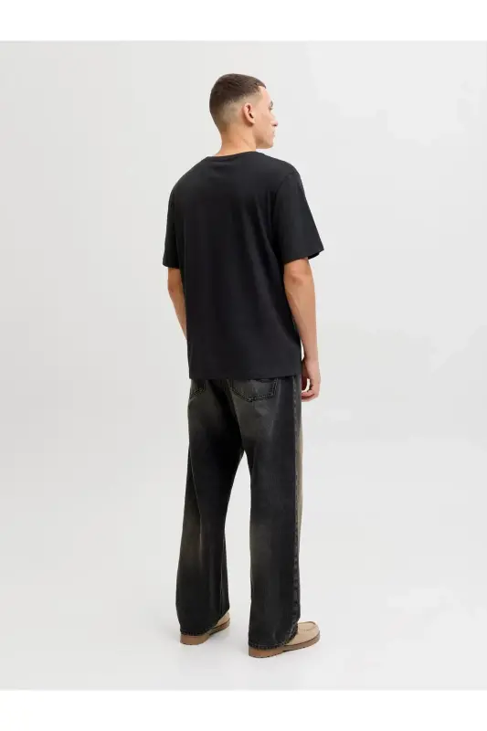 Jjejeff Logo Tee Ss Sn Siyah Erkek T-Shirt 12288536 - Siyah-Jjejeff - 4