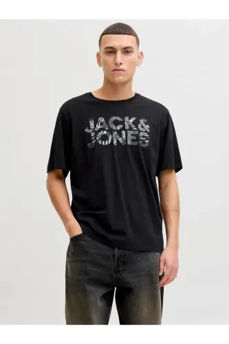 Jjejeff Logo Tee Ss Sn Siyah Erkek T-Shirt 12288536 - Siyah-Jjejeff 
