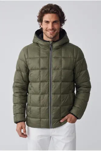 J&J Erkek JJBROOKPAYNE Çift Taraflı Parka Mont Ceket Siyah Haki - Siyah Payne - 3