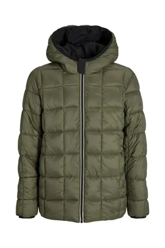 J&J Erkek JJBROOKPAYNE Çift Taraflı Parka Mont Ceket Siyah Haki - Siyah Payne - 6
