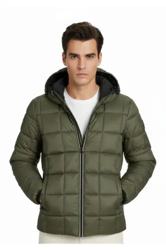 J&J Erkek JJBROOKPAYNE Çift Taraflı Parka Mont Ceket Siyah Haki - Siyah Payne - 8