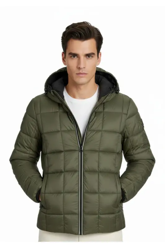 J&J Erkek JJBROOKPAYNE Çift Taraflı Parka Mont Ceket Siyah Haki - Siyah Payne - 8