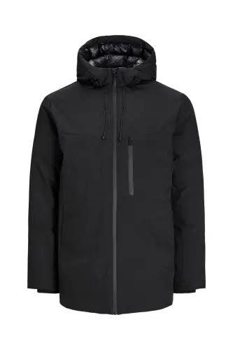 J&J Erkek PAYNE Soğuk Geçirmez Ceket Parka Mont Siyah - Payne Black - 3