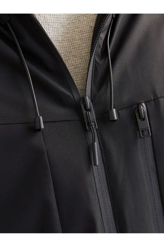 J&J Erkek PAYNE Soğuk Geçirmez Ceket Parka Mont Siyah - Payne Black - 4