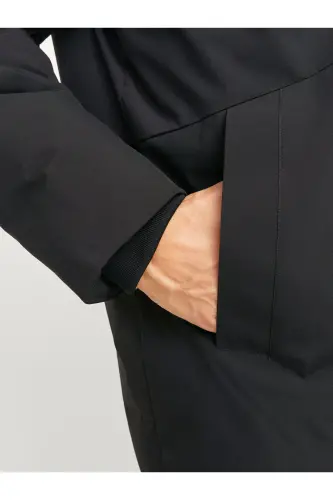 J&J Erkek PAYNE Soğuk Geçirmez Ceket Parka Mont Siyah - Payne Black - 5