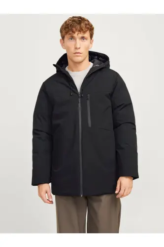 J&J Erkek PAYNE Soğuk Geçirmez Ceket Parka Mont Siyah - Payne Black - 6