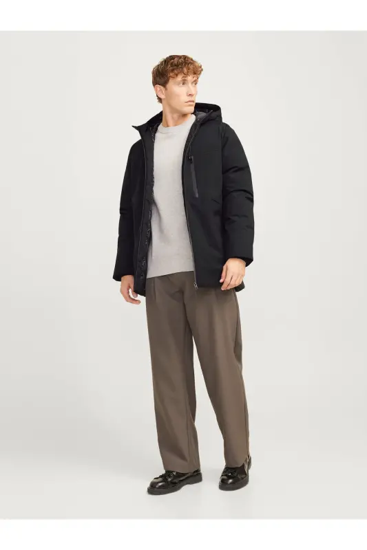 J&J Erkek PAYNE Soğuk Geçirmez Ceket Parka Mont Siyah - Payne Black - 8