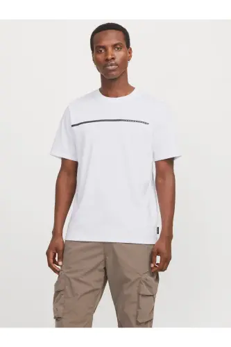 J&J JCOFUSION Crew Neck Men's T-Shirt Black-White-Fusion - 5
