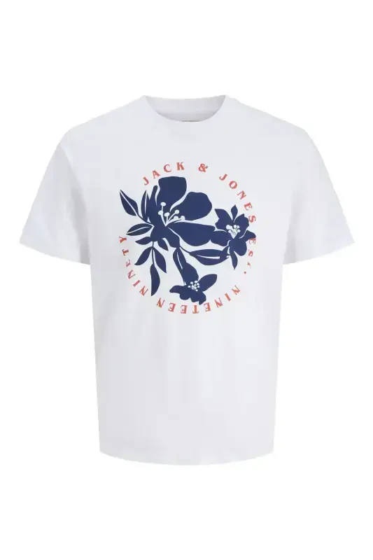 J&J JJDOWN Erkak Logo Bosma Ko'ylak Bright White A1111-Bright White - 2