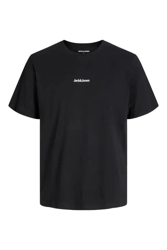 J&J JJMINE Erkek Logolu Arkası Baskılı Tişört Siyah A1111 - Black - Mine - 2