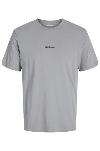 J&J JJMINE Erkek Logolu Sırt Baskılı Tişört Ultimate Grey A0000 - Ultimate Gri-Mine - Jack & Jones (1)