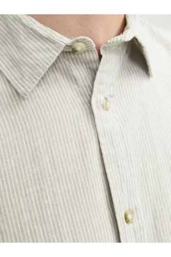 J&J Lifestyle Trendy Fashion Erkek Günlük Gömlek-Ecru / Crokery - 3