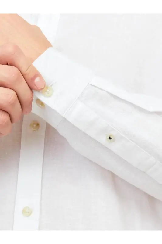 J&J Lifestyle Trendy Fashion Erkek Günlük Gömlek-White / Summer - 4
