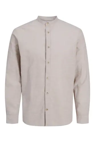 J&J Lifestyle Trendy Fashion Erkek Günlük Hakim Yaka Gömlek-Bej / Crokery - JACK & JONES (1)