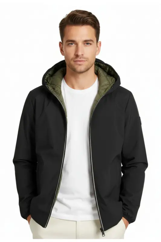 J&J Men JJPAYNE Parka Coat Jacket Black 12256884-Black Payne - 5