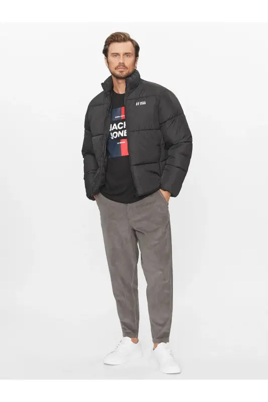J&J PUFFER JACKET Erkek Şişme Mont Siyah-Siyah02 - 4