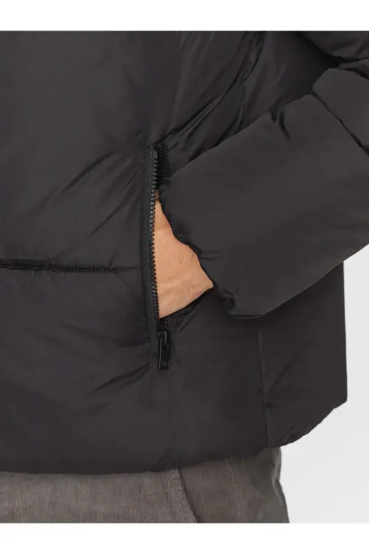 J&J PUFFER JACKET Erkek Şişme Mont Siyah-Siyah02 - 7