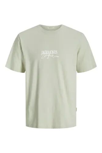 J&J T-Shirt Erkek Logo Baskılı Tişört Green Brandy - Green-Brandy Crew - Jack & Jones (1)