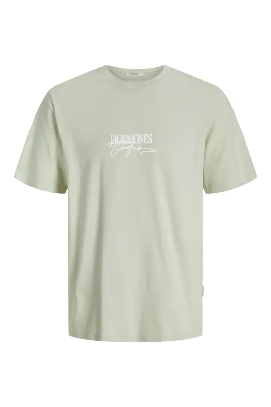 J&J T-Shirt Erkek Logo Baskılı Tişört Green Brandy - Green-Brandy Crew - 2