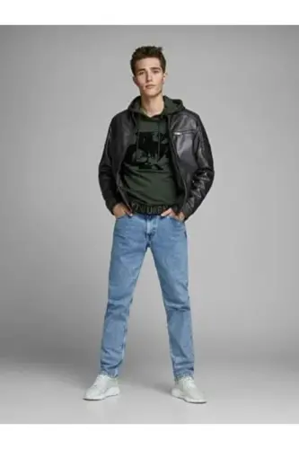 J&J Trend Rüzgar Geçirmez Pu Deri Biker Mont Siyah-Rocky Siyah - 7