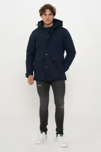JJCHAMP PARKA Erkak Mont 12236015-Navy Blazer - JACK & JONES (1)