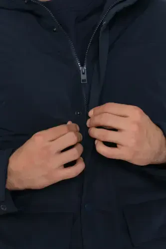 JJCHAMP PARKA Men's Jacket 12236015-Navy Blazer - 7