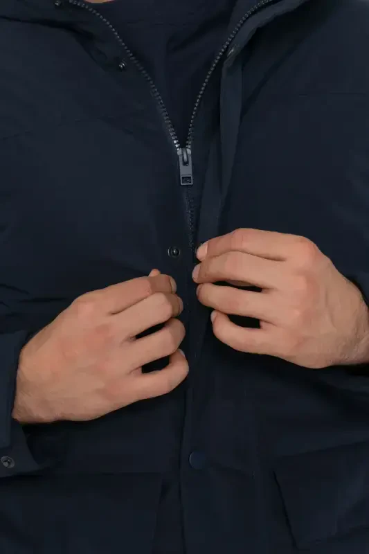 JJCHAMP PARKA Men's Jacket 12236015-Navy Blazer - 7