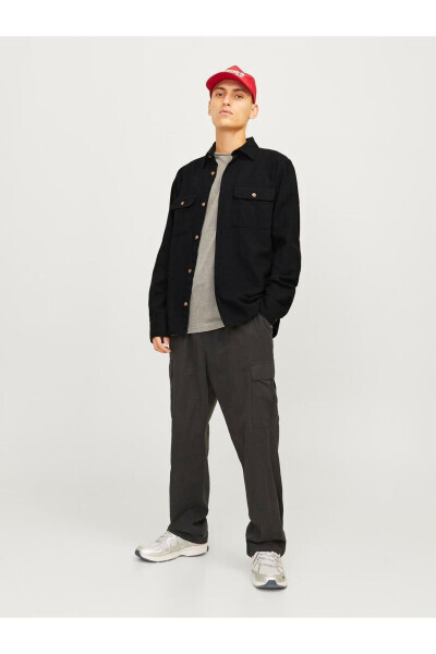 JJDAREN Flanel Ko'ylagi LS Qora - 4