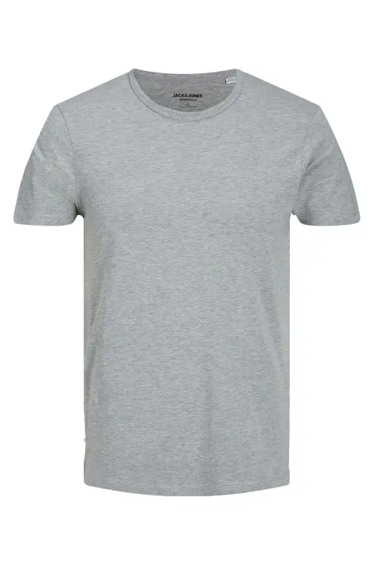 Jjebasıc O-neck Tee S/s Noos-LIGHT GREY MELANGE - 8
