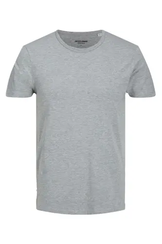 Jjebasıc O-neck Tee S/s Noos - LIGHT GREY MELANGE - 8