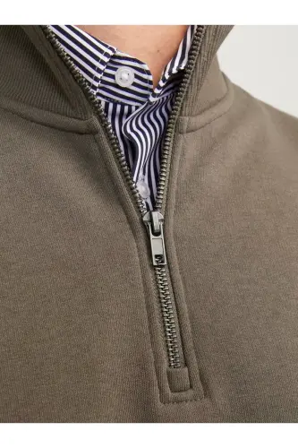 JJEBRADLEY SWEAT HALF ZIP-bungee cord - 4