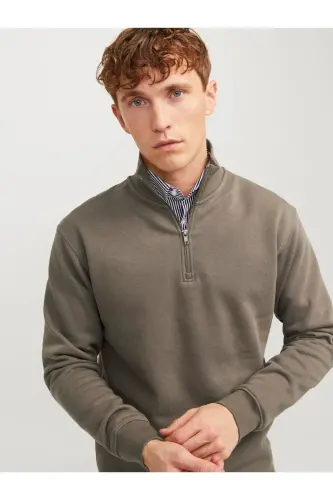 JJEBRADLEY SWEAT HALF ZIP-bungee cord - 6