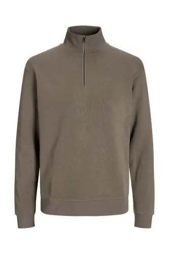JJEBRADLEY SWEAT HALF ZIP - Bungee Cord 
