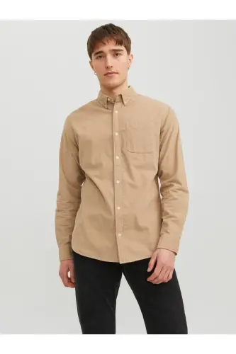 JJeClassıc Cord Ko'ylak 12235981-Bej - JACK & JONES (1)