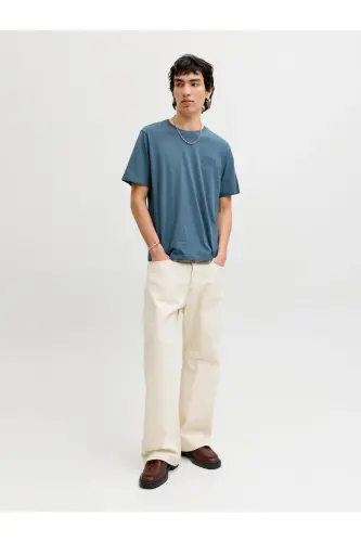 JJECORP Günlük Erkek T-Shirt-Blue Mirage - 4